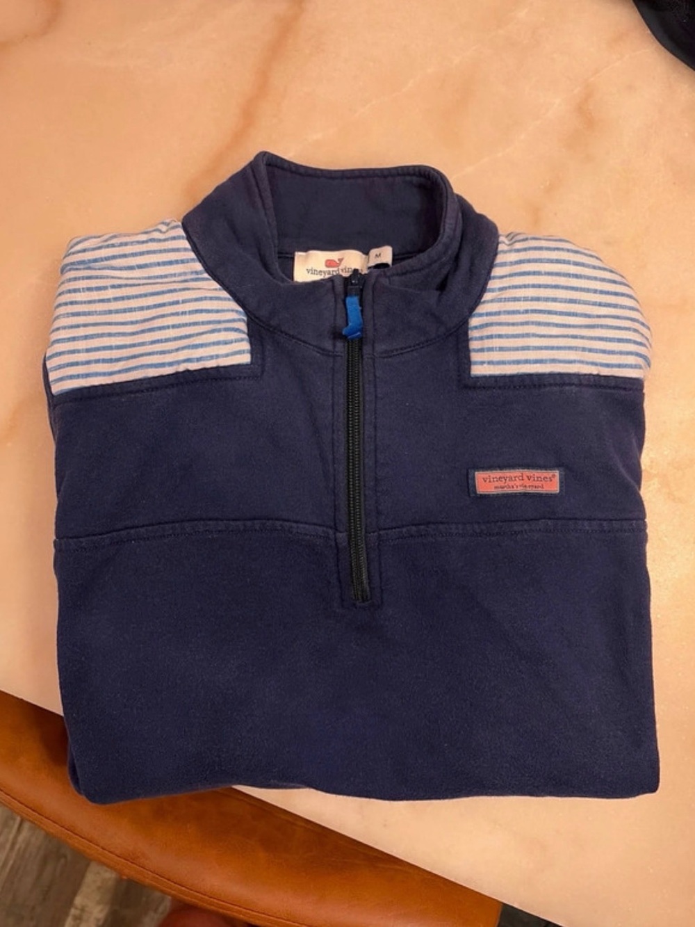 Martha’s Vineyard Edition: Vineyard Vines Navy Half-Zip Pullover Sweater Size M